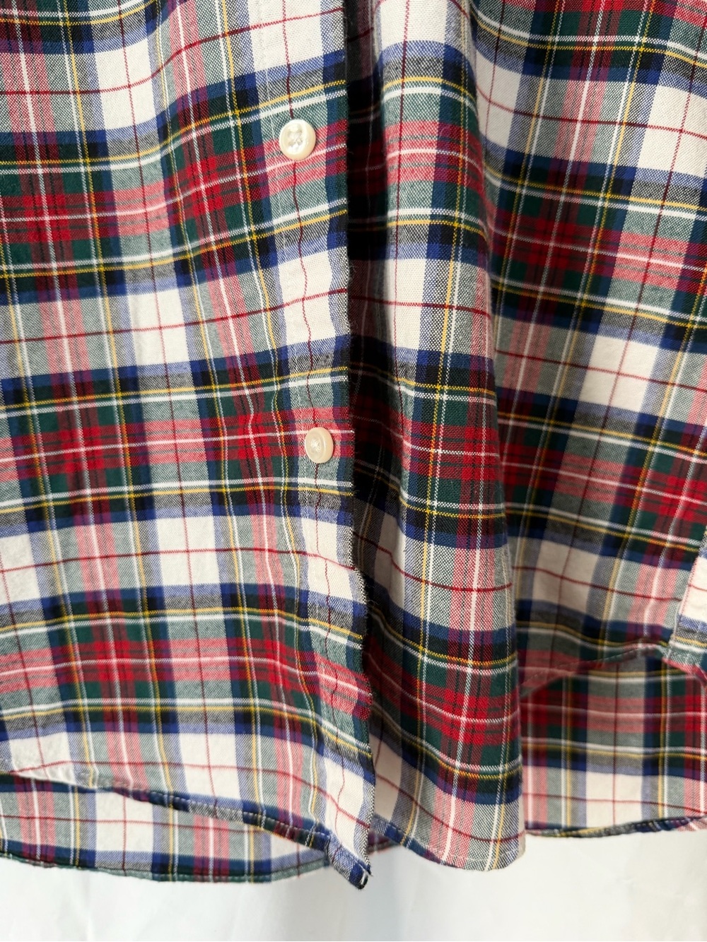 J.Crew Broken-In Oxford Shirt Slim Medium Organic Cotton Holiday Tartan Plaid - Picture 5 of 11